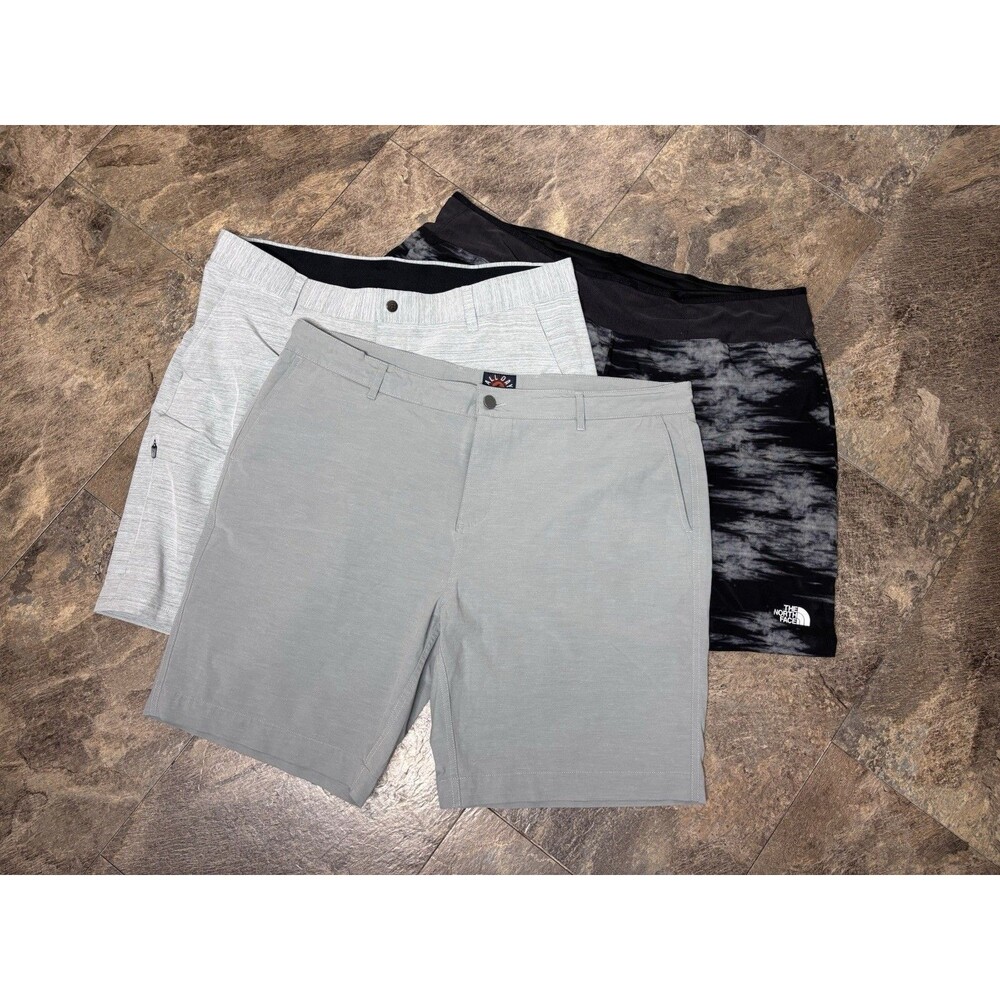 Lot Of 3 Men’s Shorts Faherty Bylt And The North Face XXL & 40 Waist